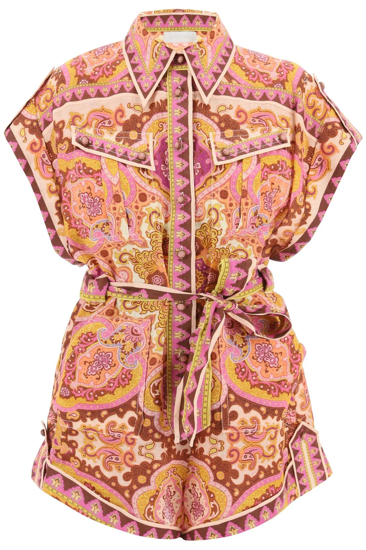 Zimmermann 'halcyon' playsuit with paisley pattern